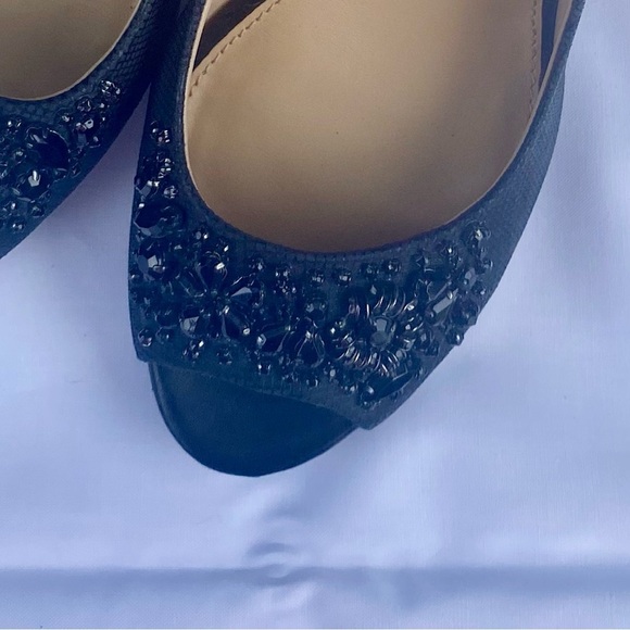 Antonio Melani Black Peep-Toe Heels Size 9.5M. - Picture 5 of 8